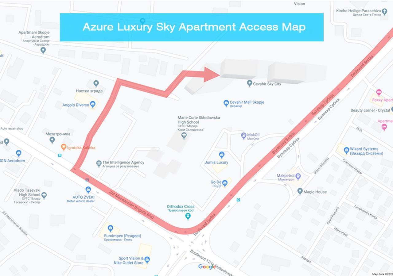 Azure Luxury Sky Apartment Skopje Ngoại thất bức ảnh